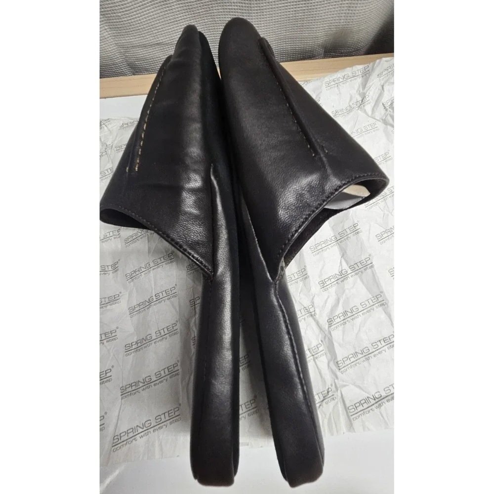 Spring Step Men Nigel Leather Slipper Black Nubuck‎ EU 46 / US 12-12.5 NEW